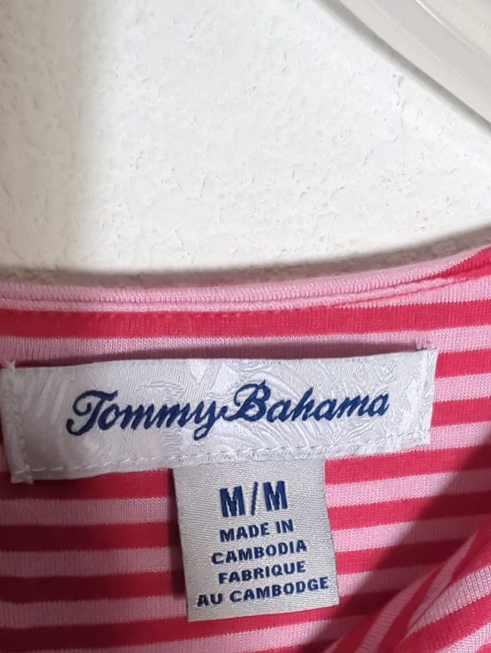 Tommy Bahama Womens Dress Cassia Pink Striped Keyhole Travel Cruise Beach Medium - Picture 5 of 10